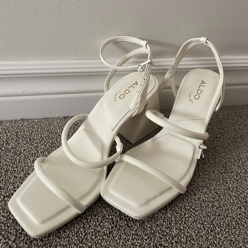 White Aldo Heels - Size 7